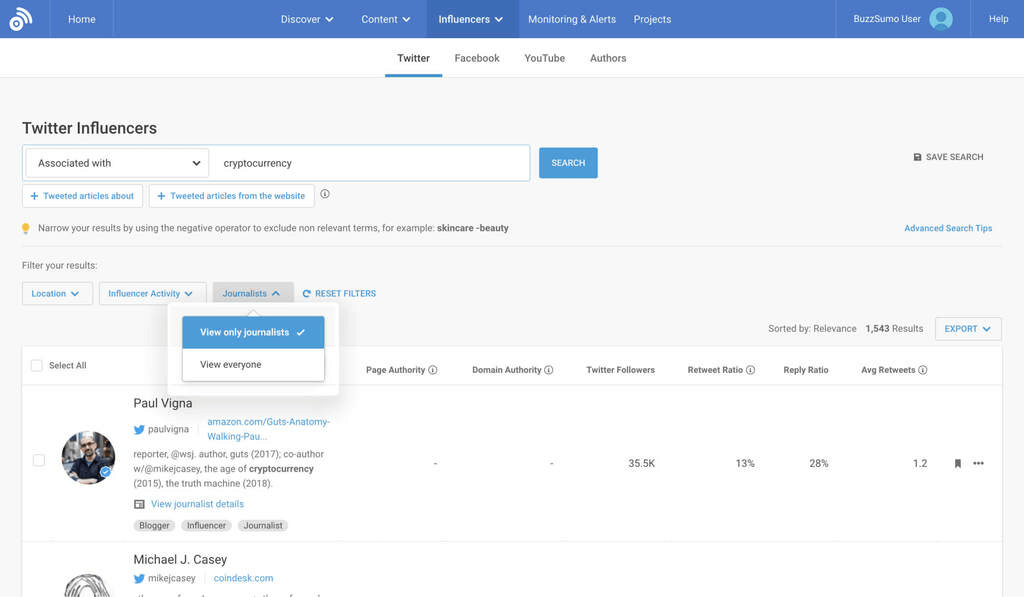 Traackr alternatives
