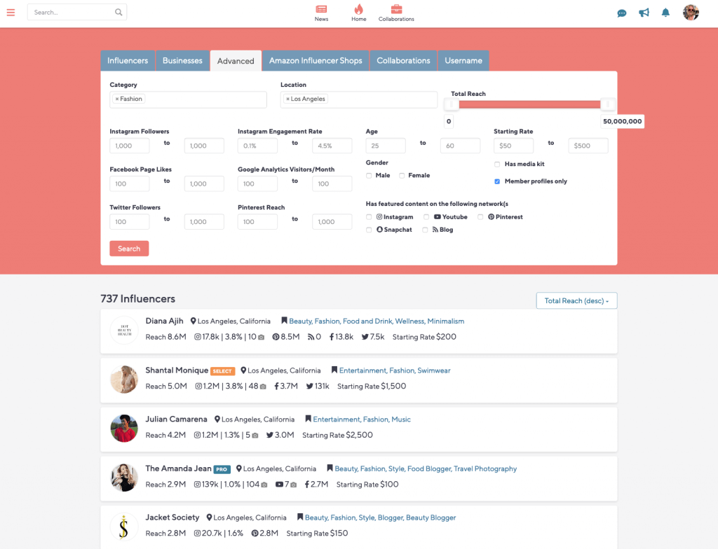 Influence.co software