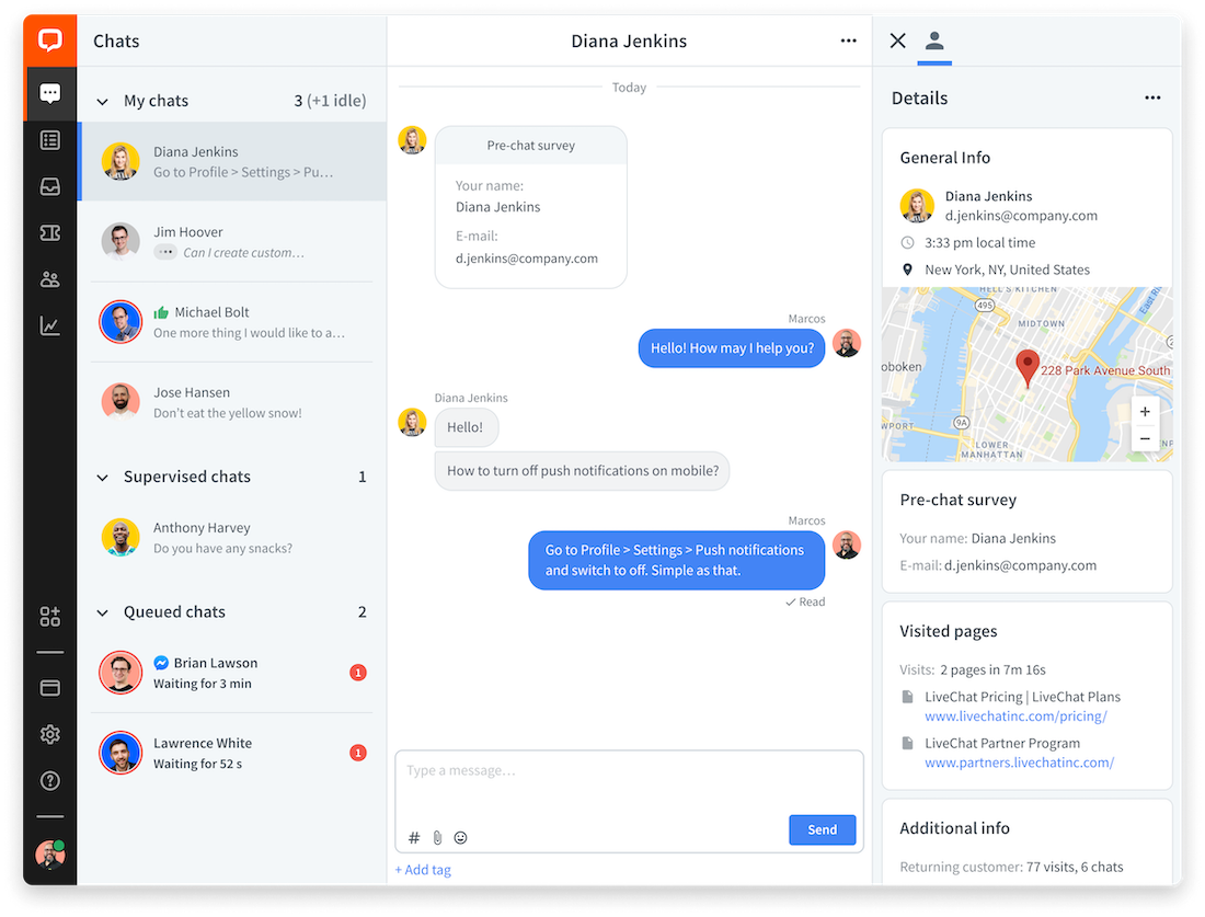 Livechat software