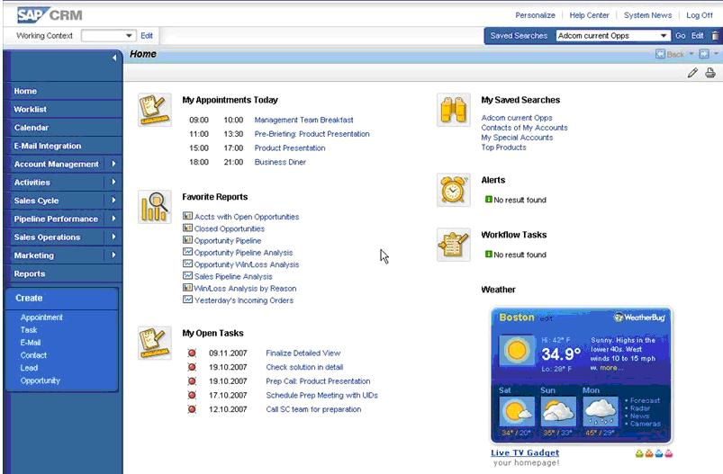 SAP crm