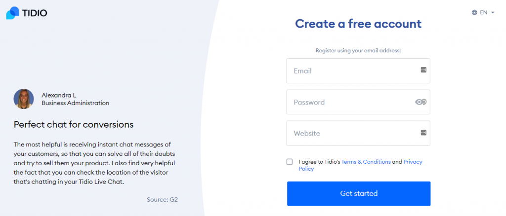 Tidio Free Trial