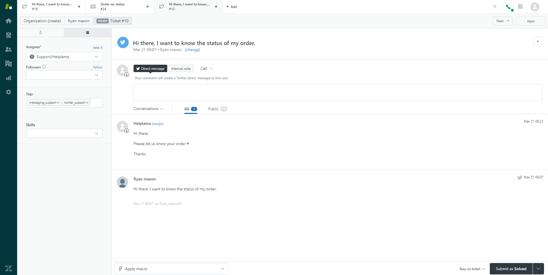 Zendesk-Twitter