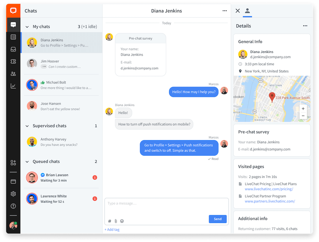Livechat software