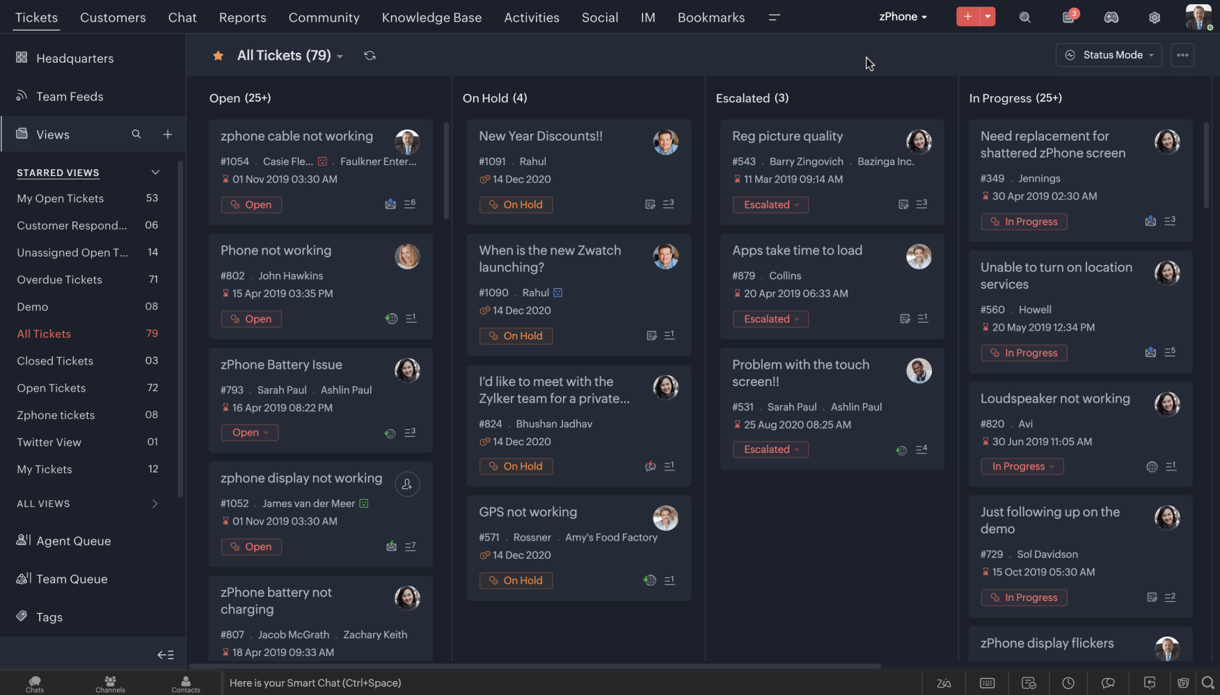 Zoho helpdesk