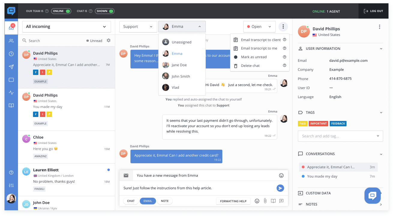 chat-options-helpcrunch-shopify