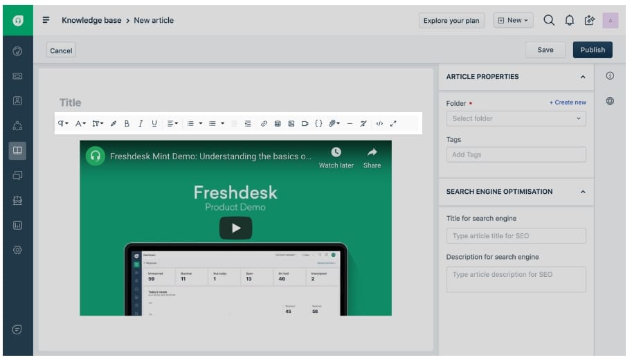 freshdesk knowledge base
