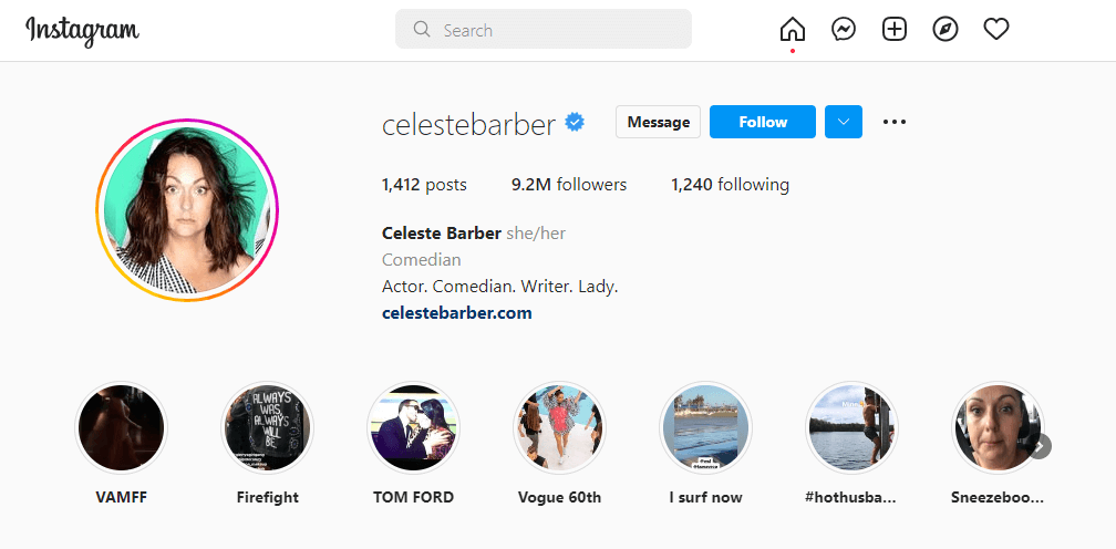 CelesteBarber Instagram Account