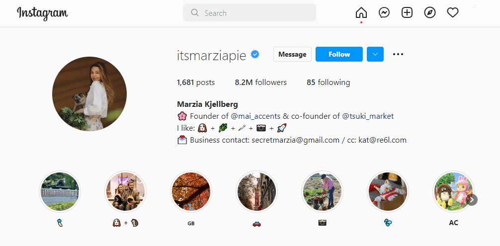 ItsMarziaPie Instagram Account
