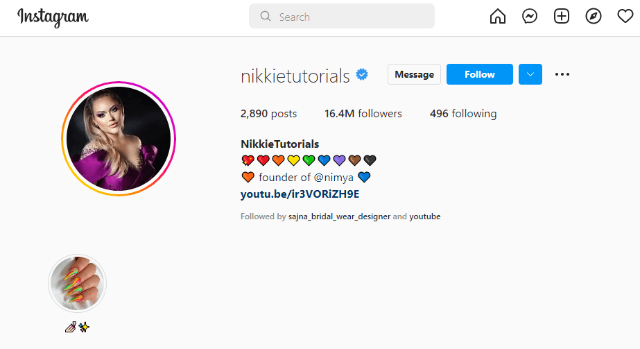 NikkieTutorials Instagram Account