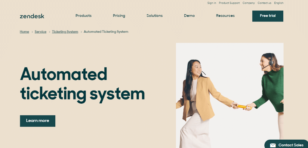 Zendesk automated ticketing system