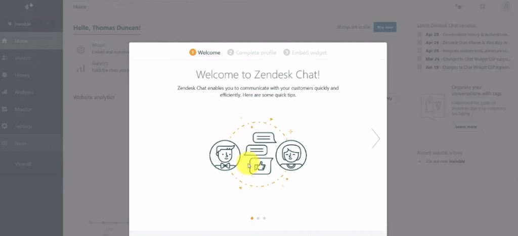 Zendesk automated ticket creation chat