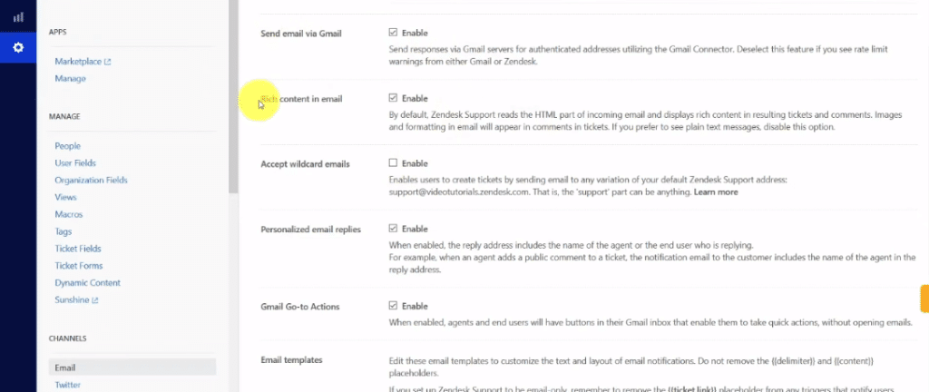 Zendesk automated ticket creation gmail