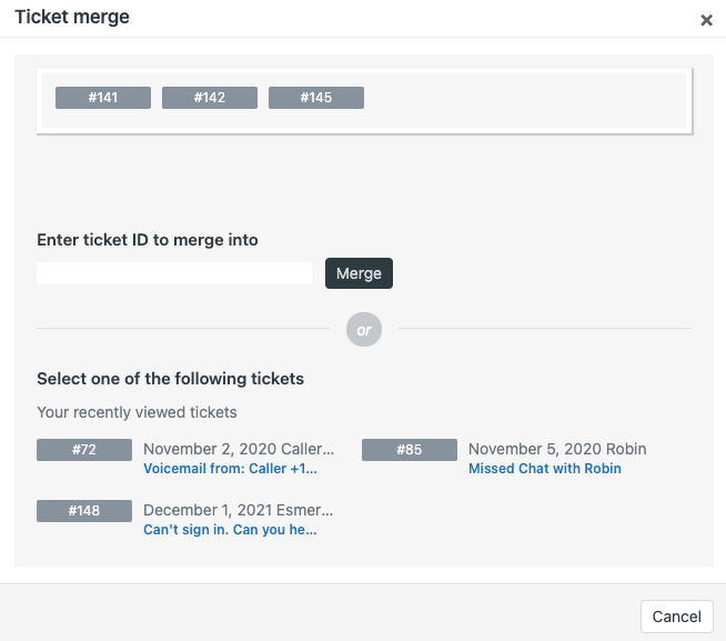 merging multiple tickets step 5
