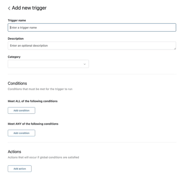 Zendesk - Add new trigger