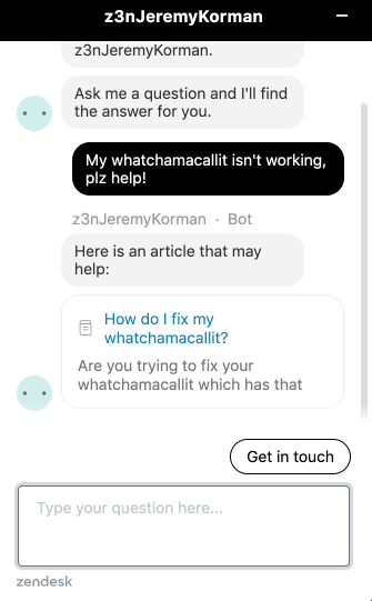 Zendesk Answer Bot 2
