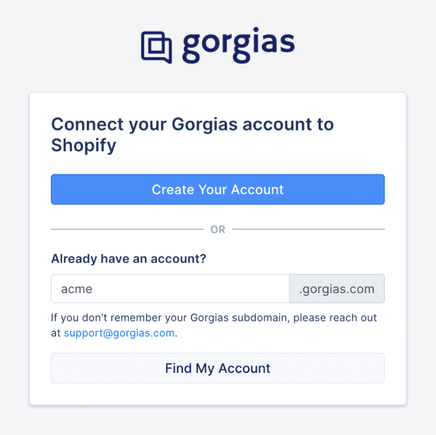 gorgias shopify integration steps