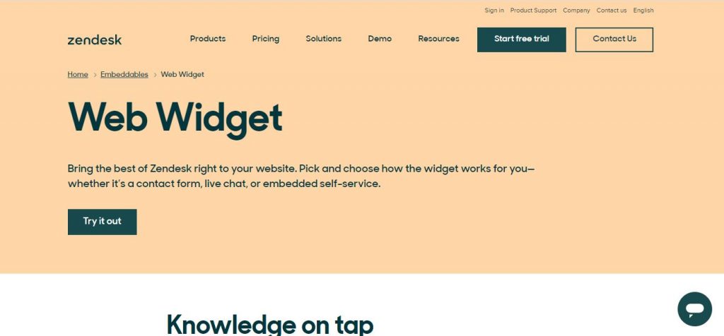 Website widgets