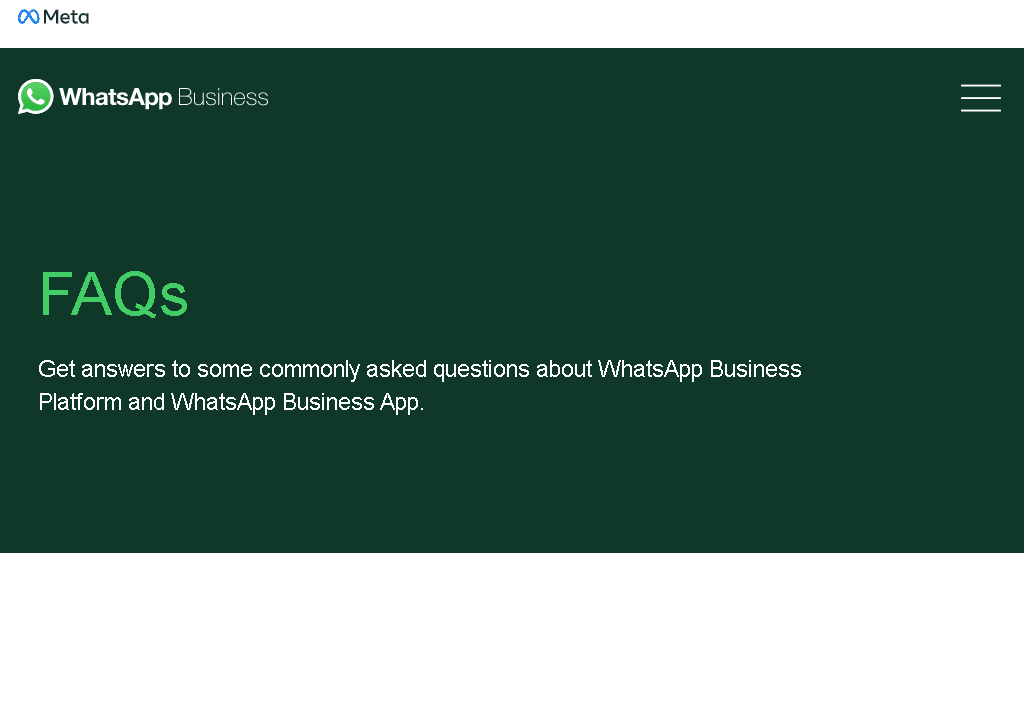 WhatsApp faq
