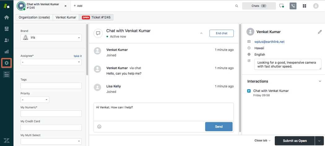 Agent workspace - Zendesk