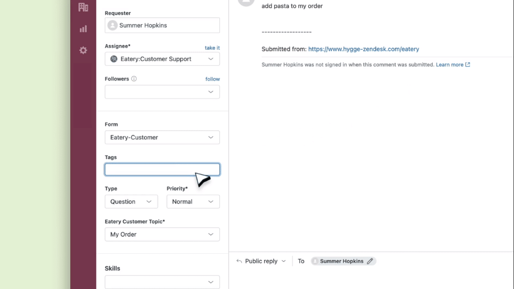 Zendesk tag