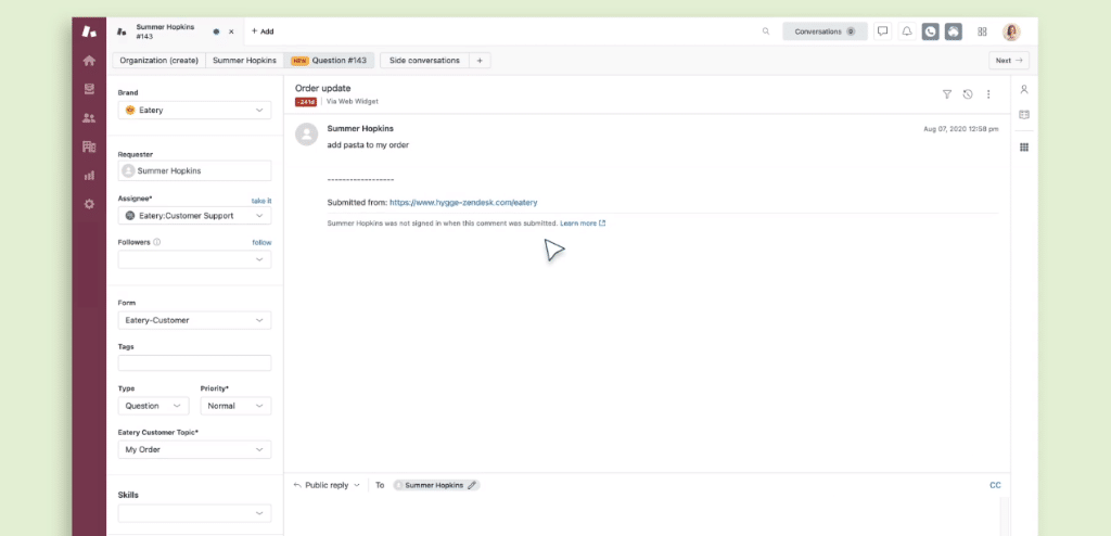 Zendesk tag