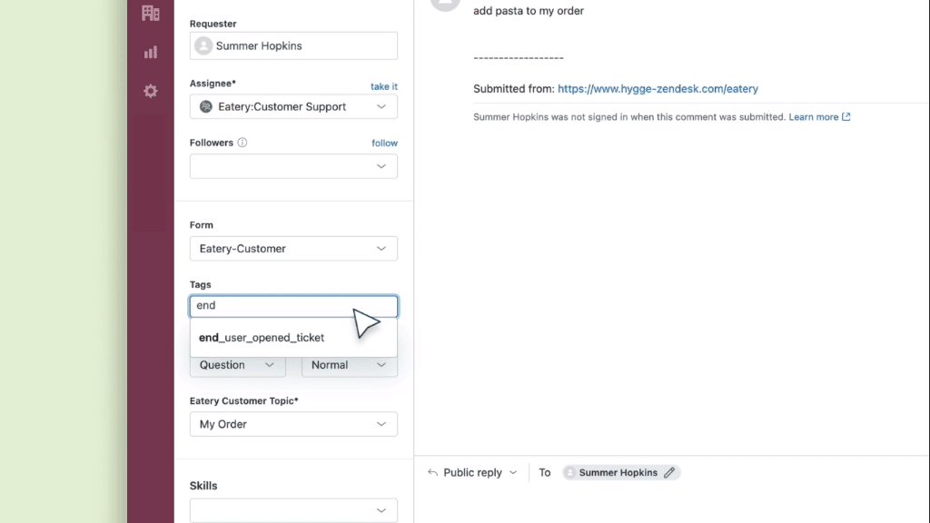 Zendesk tag