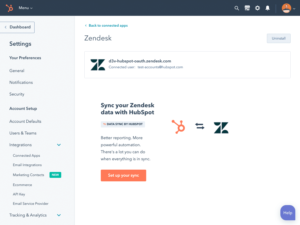 Zendesk HubSpot integration Two-way sync
