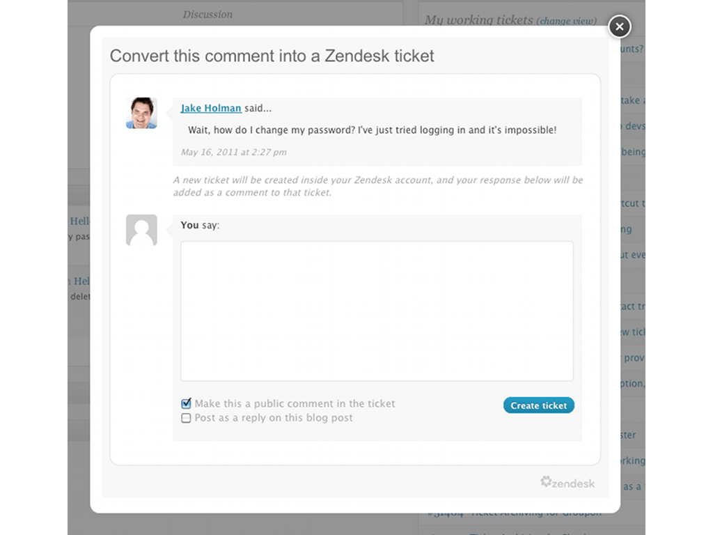 Zendesk WordPress integration