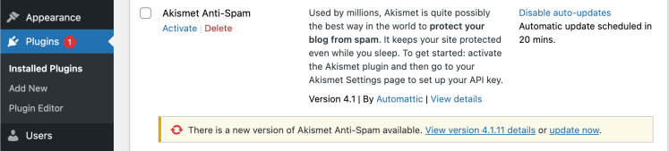 WP - Plugins - Installed Plugins