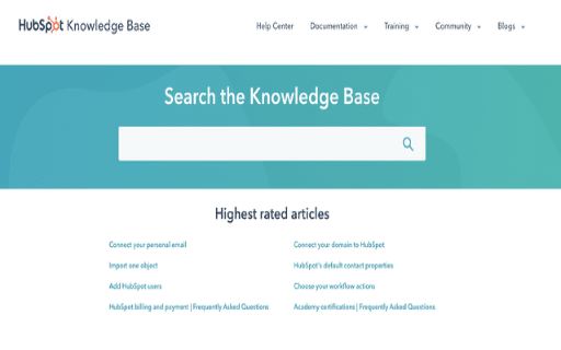 Hubspot Knowledge Base 