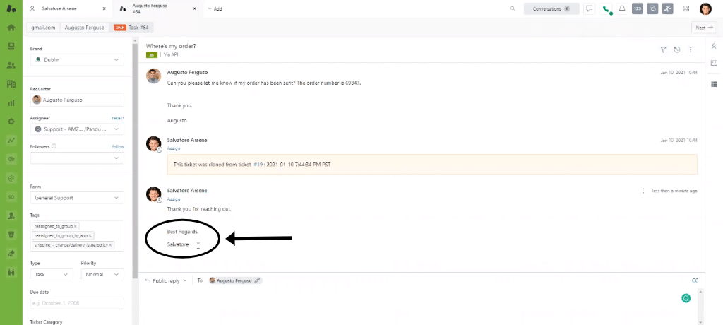 Zendesk signature