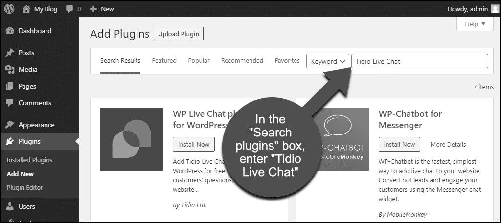 how to use tidio chat in wordpress
