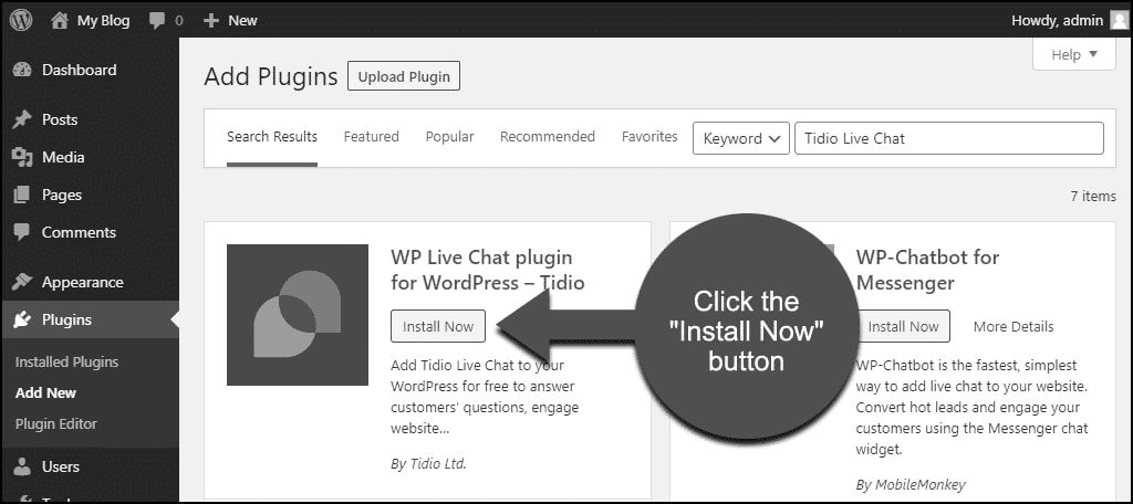 how to use tidio chat in wordpress