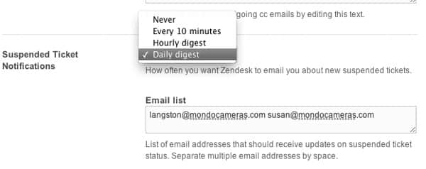 Zendesk Suspended Ticket Notifications