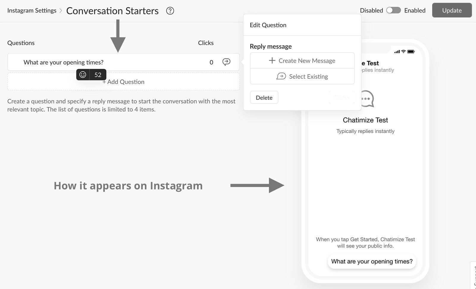 Instagram chatbots