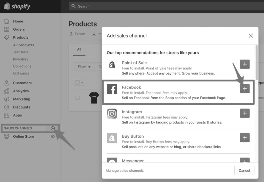 connect shopify to instagram