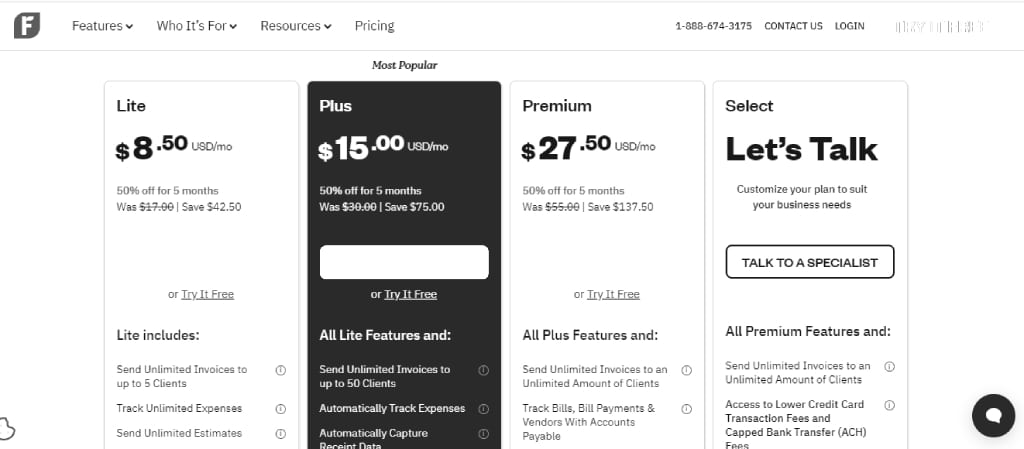 freshbooks pricing - freshbooks vs quickbooks