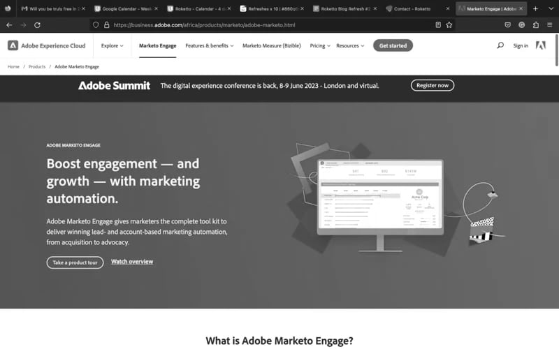 marketo - best saas landing pages