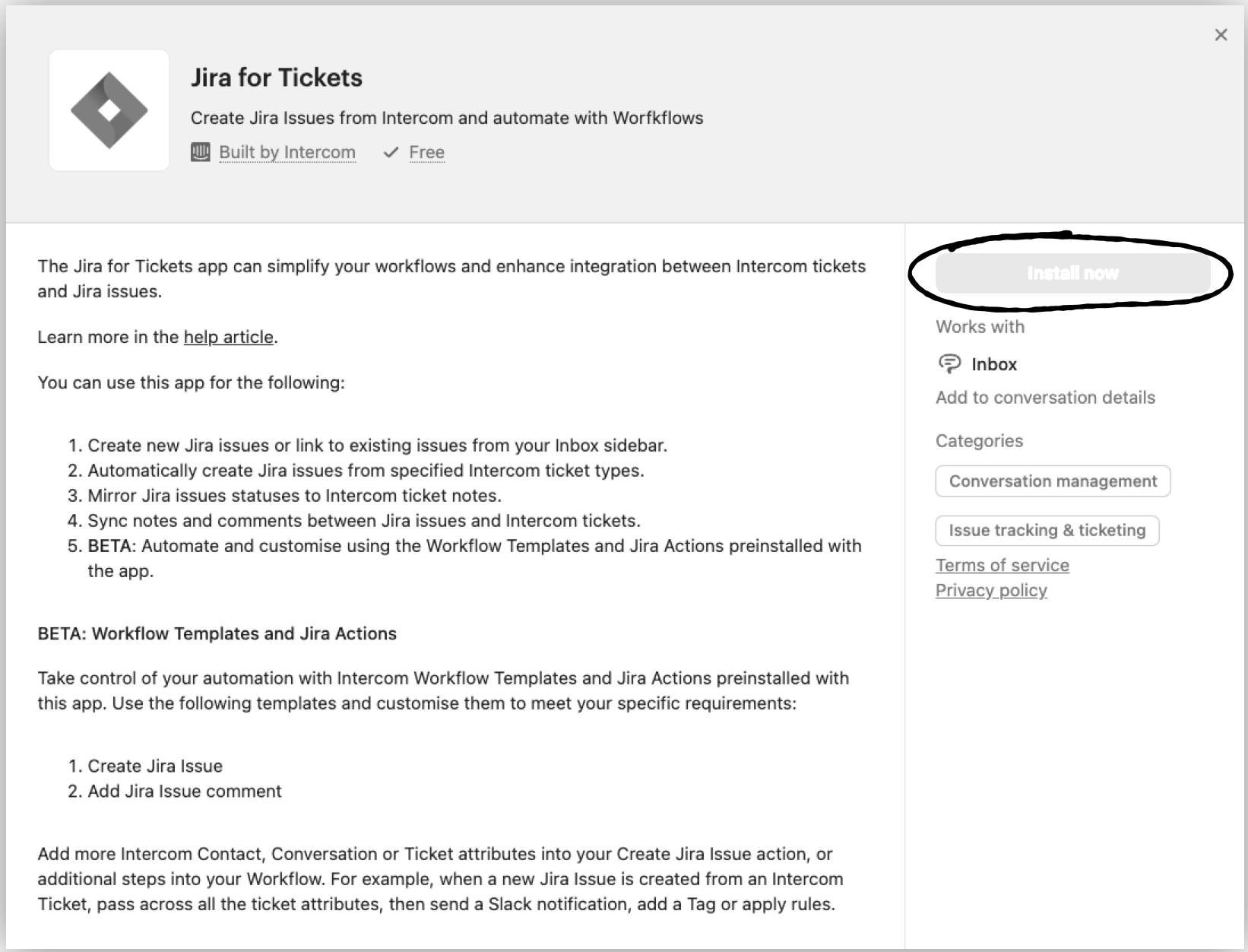 intercom jira integration