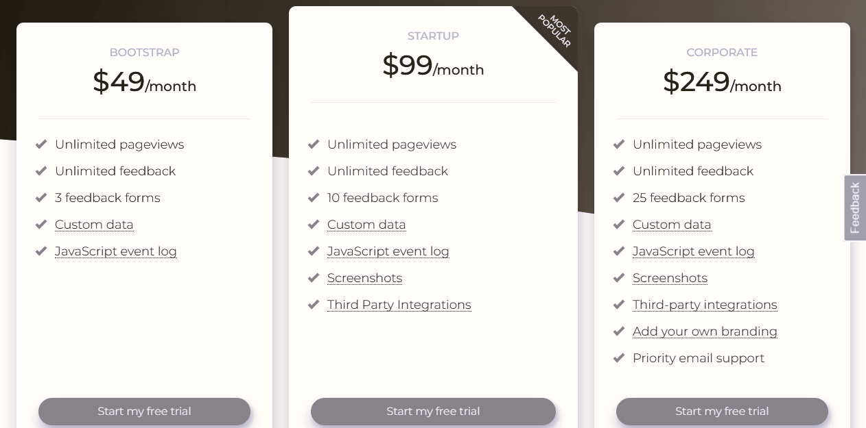 Saberfeedback pricing